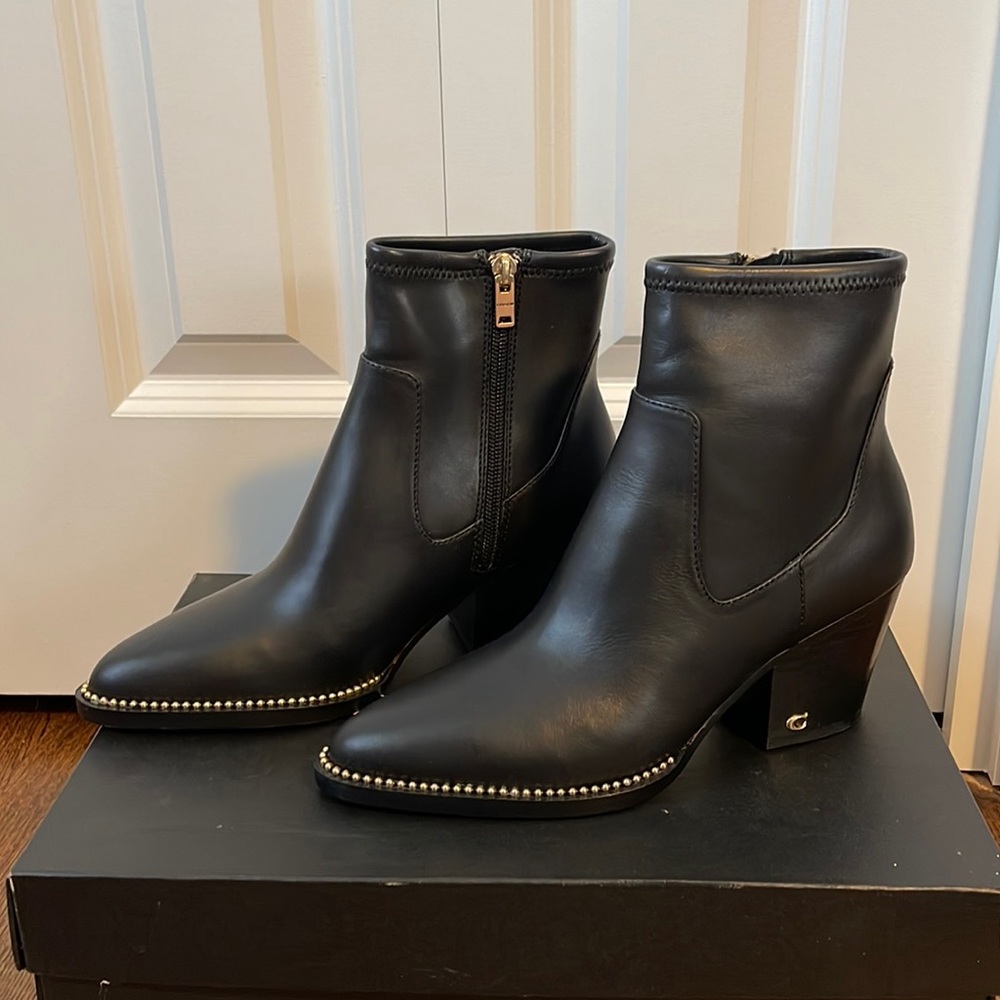 NWT/in box Coach Pell Leather Bootie.